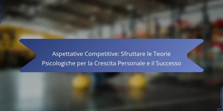 Aspettative Competitive: Sfruttare le Teorie Psicologiche per la Crescita Personale e il Successo