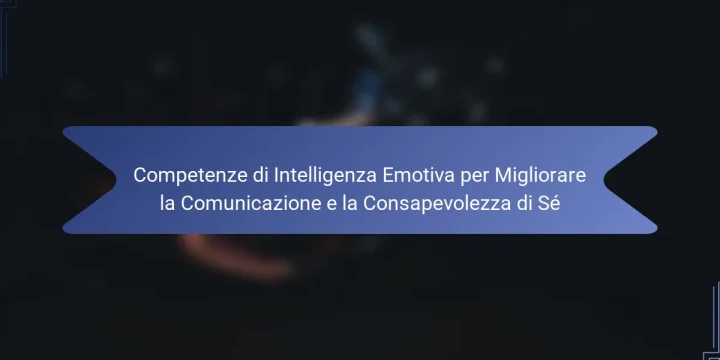 Competenze di Intelligenza Emotiva per Migliorare la Comunicazione e la Consapevolezza di Sé