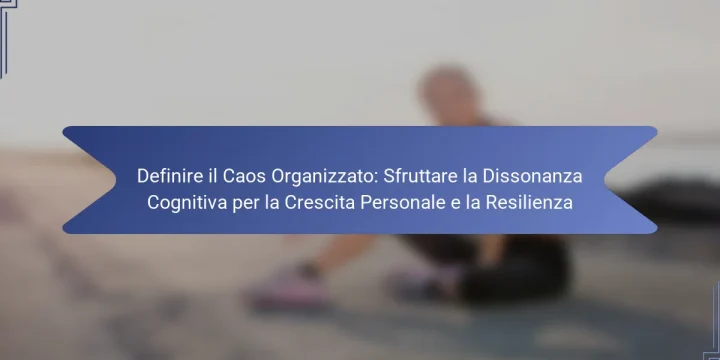 Definire il Caos Organizzato: Sfruttare la Dissonanza Cognitiva per la Crescita Personale e la Resilienza