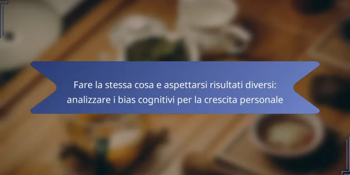Fare la stessa cosa e aspettarsi risultati diversi: analizzare i bias cognitivi per la crescita personale