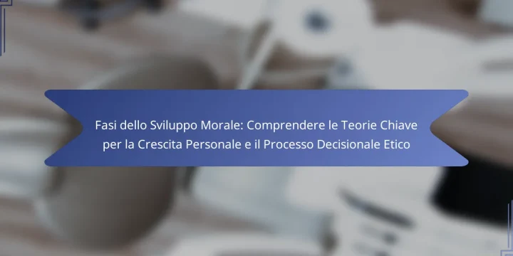 Fasi dello Sviluppo Morale: Comprendere le Teorie Chiave per la Crescita Personale e il Processo Decisionale Etico