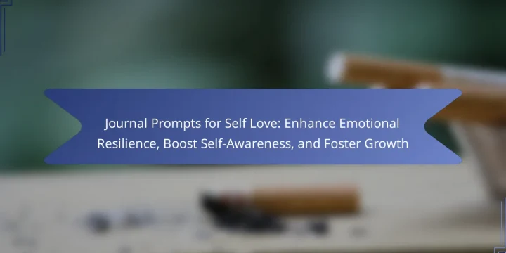 Journal Prompts for Self Love: Enhance Emotional Resilience, Boost Self-Awareness, and Foster Growth