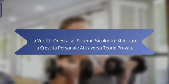 La Verità Onesta sui Sistemi Psicologici: Sbloccare la Crescita Personale Attraverso Teorie Provate