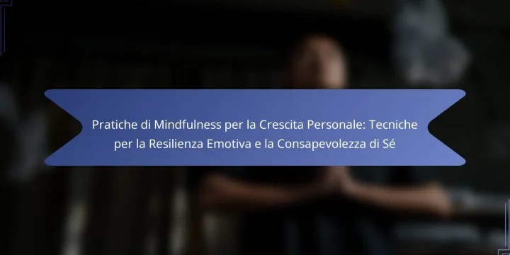 Pratiche di Mindfulness per la Crescita Personale: Tecniche per la Resilienza Emotiva e la Consapevolezza di Sé