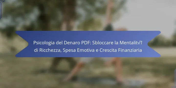 Psicologia del Denaro PDF: Sbloccare la Mentalità di Ricchezza, Spesa Emotiva e Crescita Finanziaria