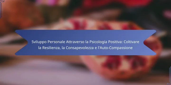 Sviluppo Personale Attraverso la Psicologia Positiva: Coltivare la Resilienza, la Consapevolezza e l’Auto-Compassione