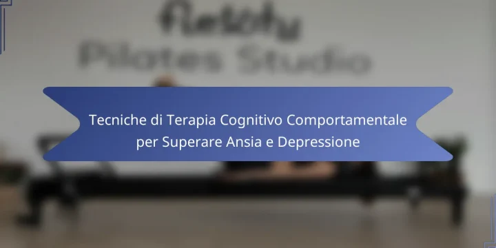 Tecniche di Terapia Cognitivo Comportamentale per Superare Ansia e Depressione